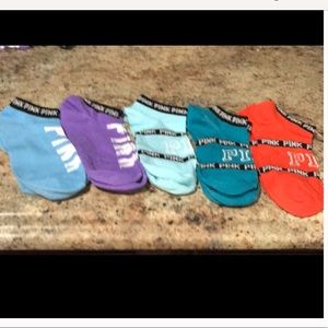 Pink Victoria Secret no show socks.